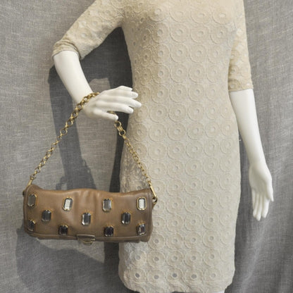 Prada Cervo Pietre Jeweled Shoulder Bag Cammello Sfumato 2 of 9