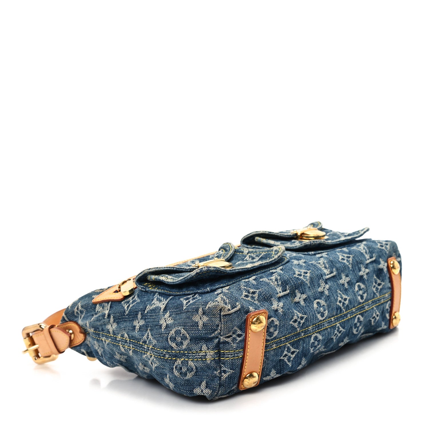 Louis Vuitton Monogram Denim Baggy PM Blue 4 of 12