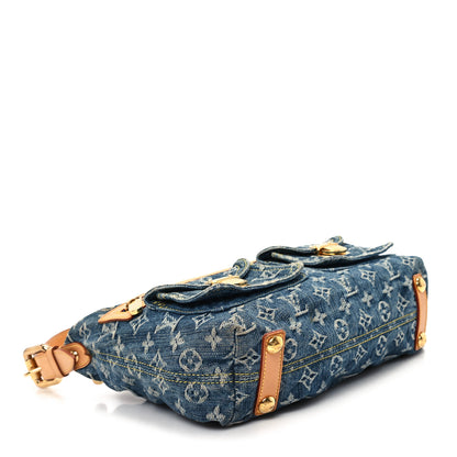 Louis Vuitton Monogram Denim Baggy PM Blue 4 of 12