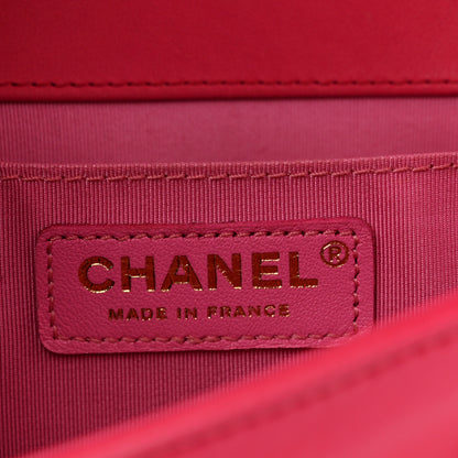 Chanel Lambskin Quilted Medium Boy Flap Fuchsia 6 of 14