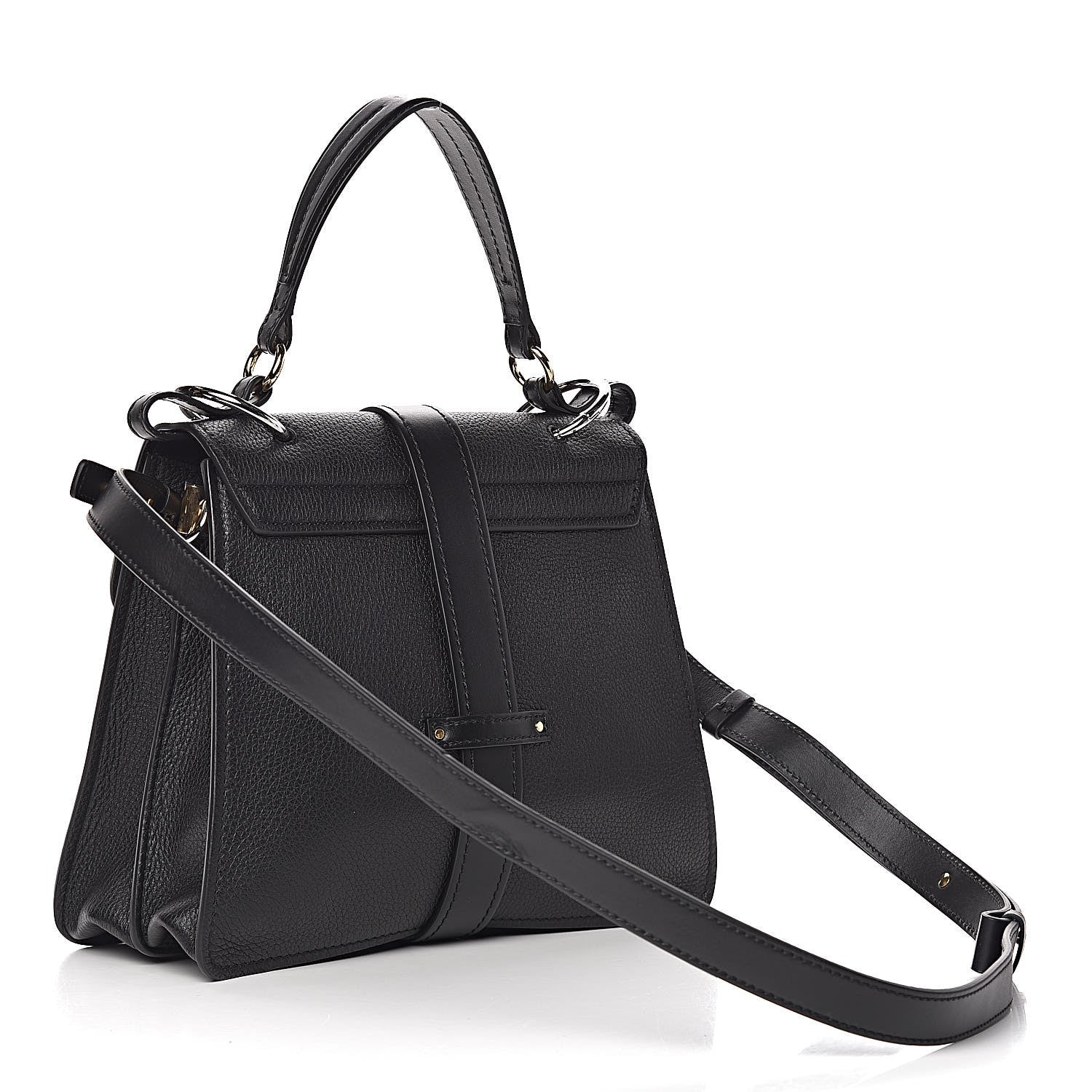Chloe Grained Calfskin Medium Aby Day Shoulder Bag Black 3 of 10