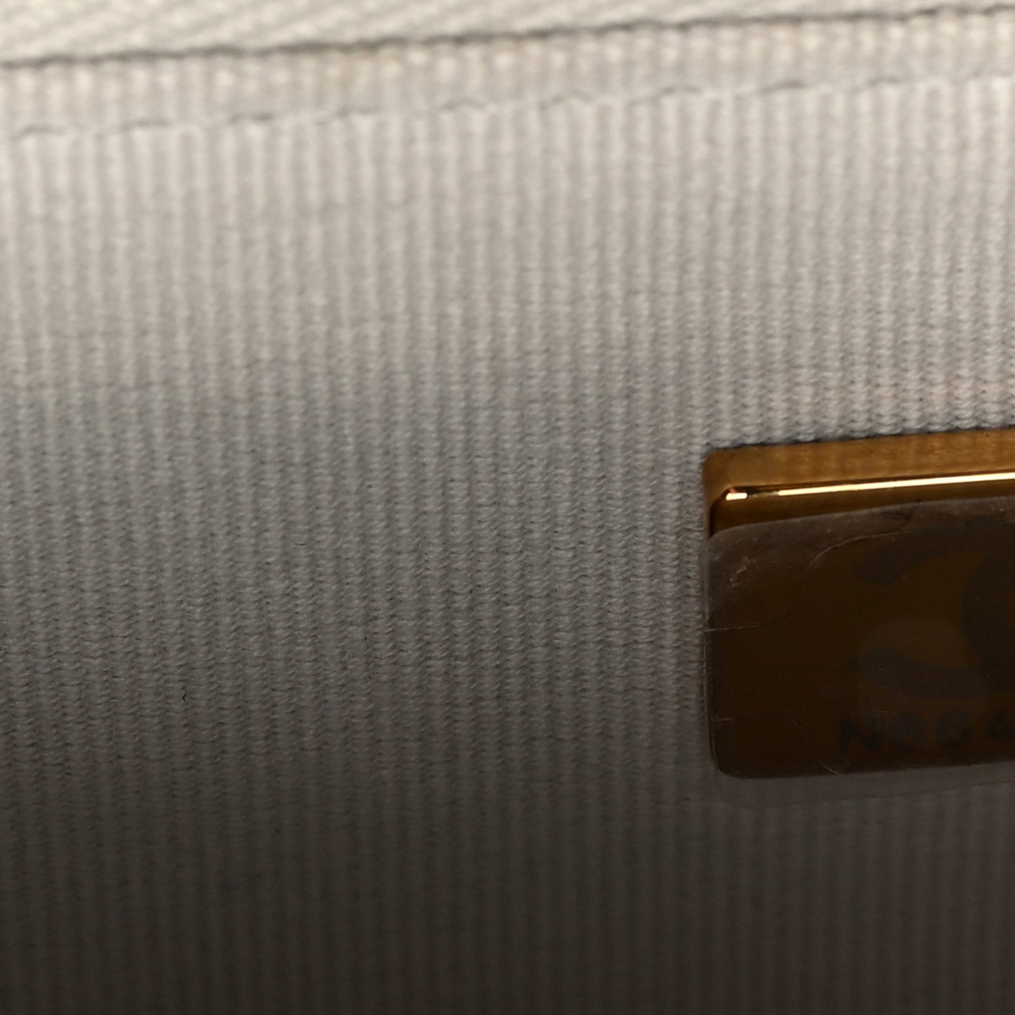 Metallic Lambskin Quilted Top Handle Vanity Case Silver