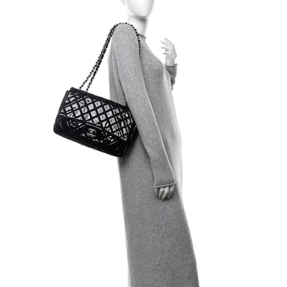Chanel Patent Quilted Jumbo Single Flap Black 2 of 13