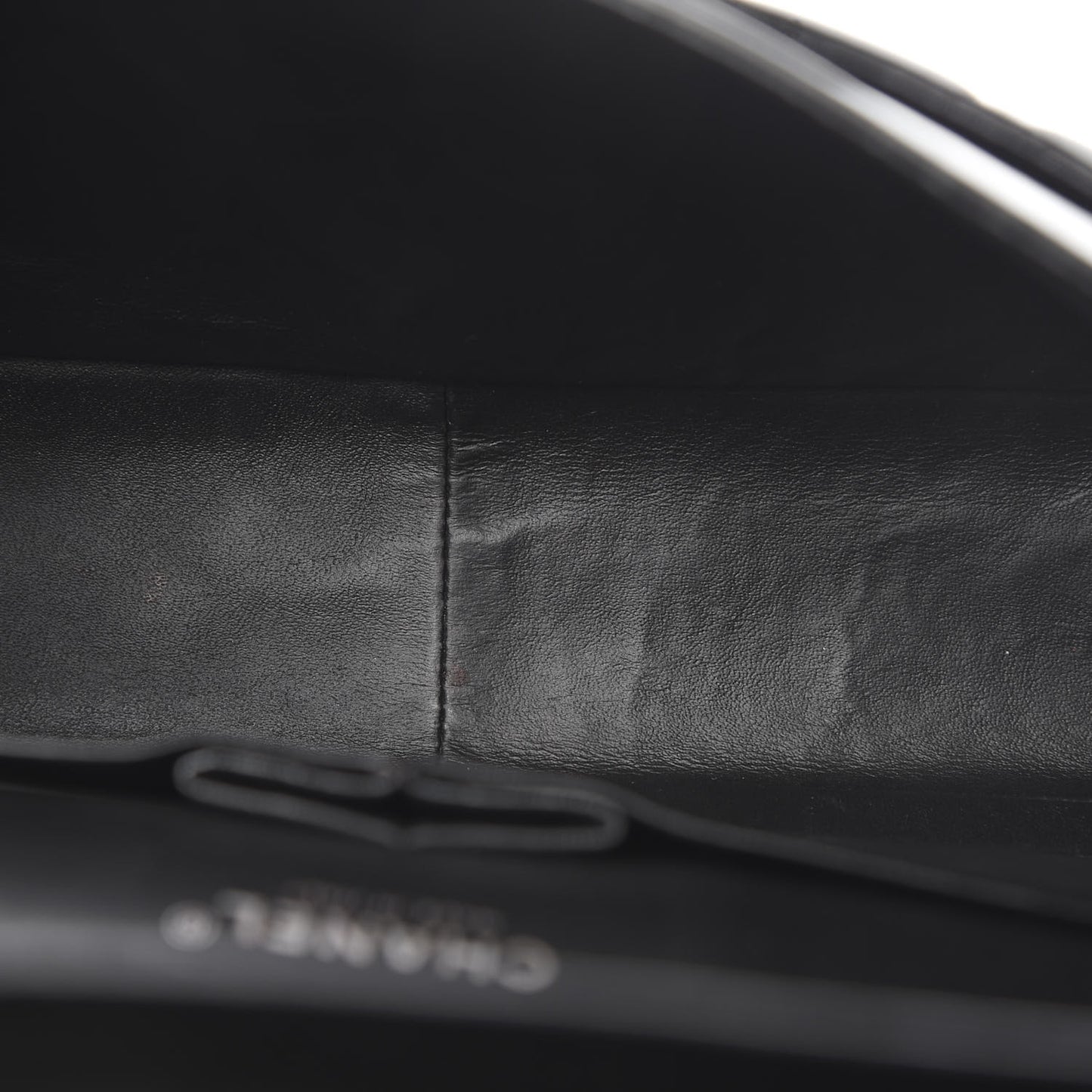 Patent Quilted Jumbo Double Flap Black