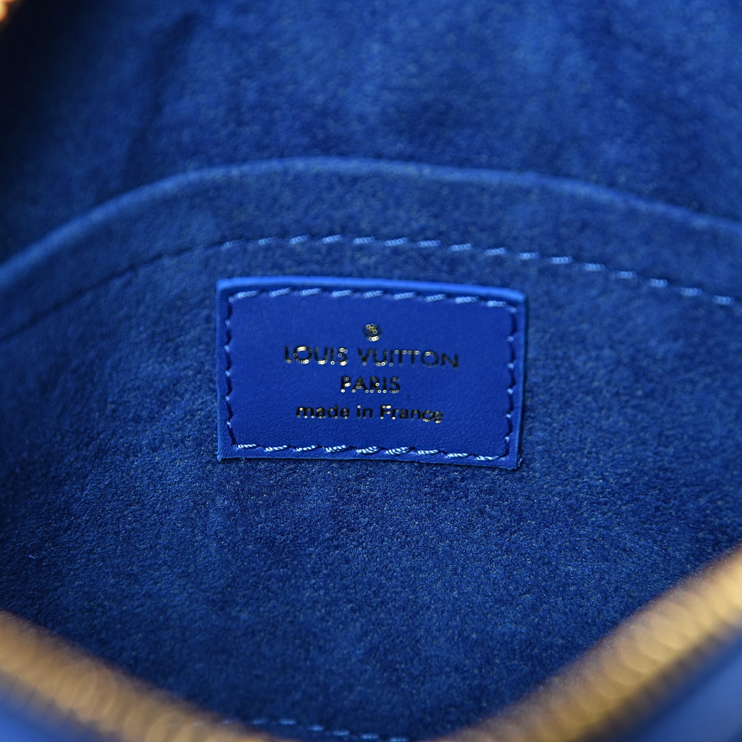 Calfskin New Wave Camera Bag Bleu Neon