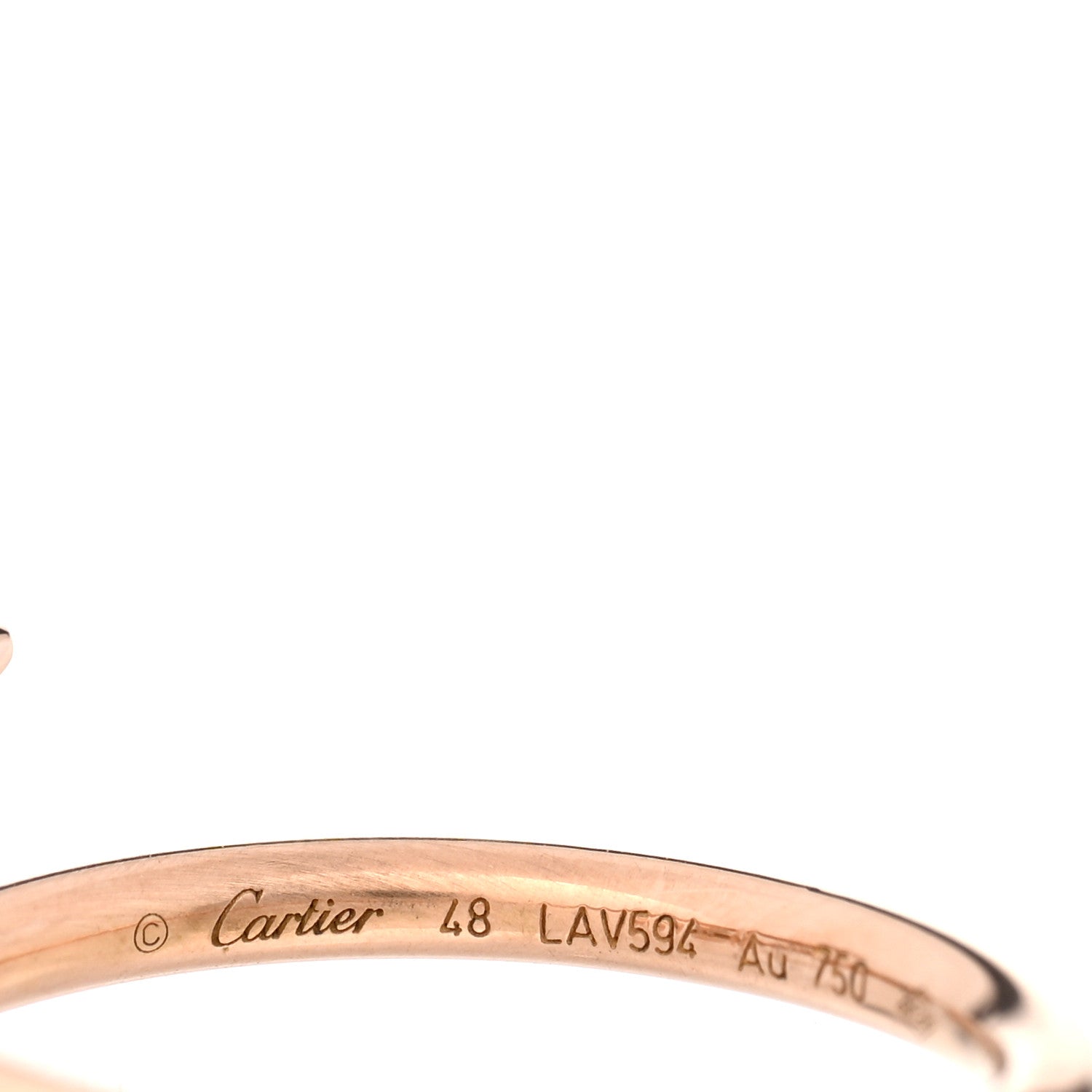 Cartier 18K Pink Gold Small Juste Un Clou Ring 48 4.5 4 of 5