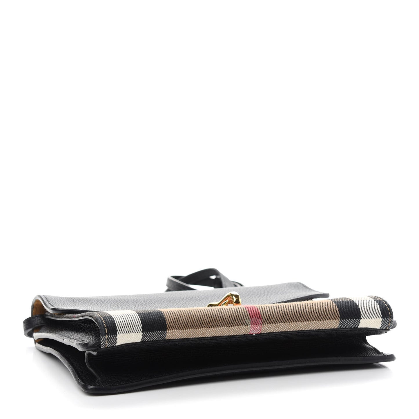 Derby Calfskin House Check Small Macken Crossbody Bag Black