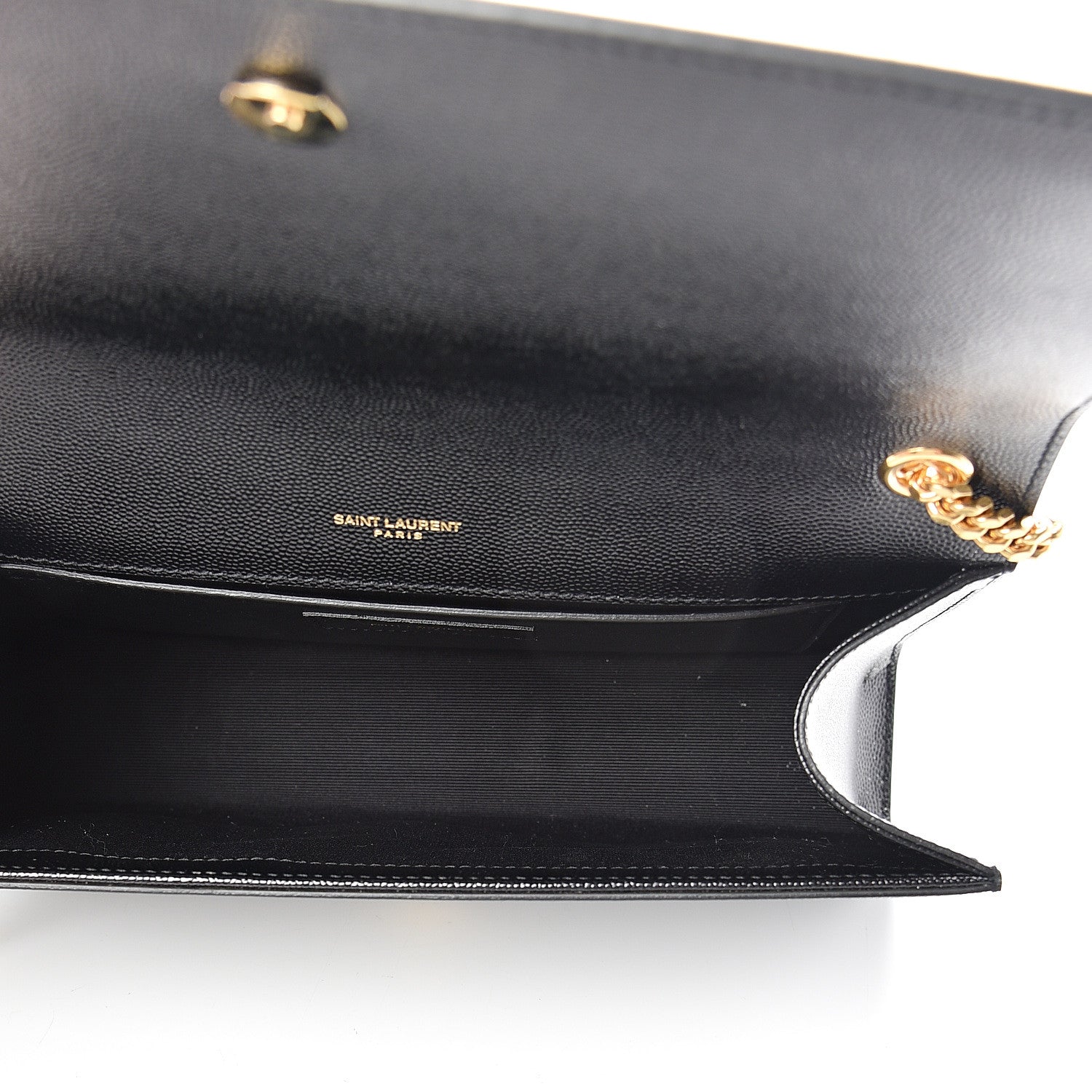 Saint Laurent Grain De Poudre Medium Classic Monogram Kate Satchel Black 4 of 9