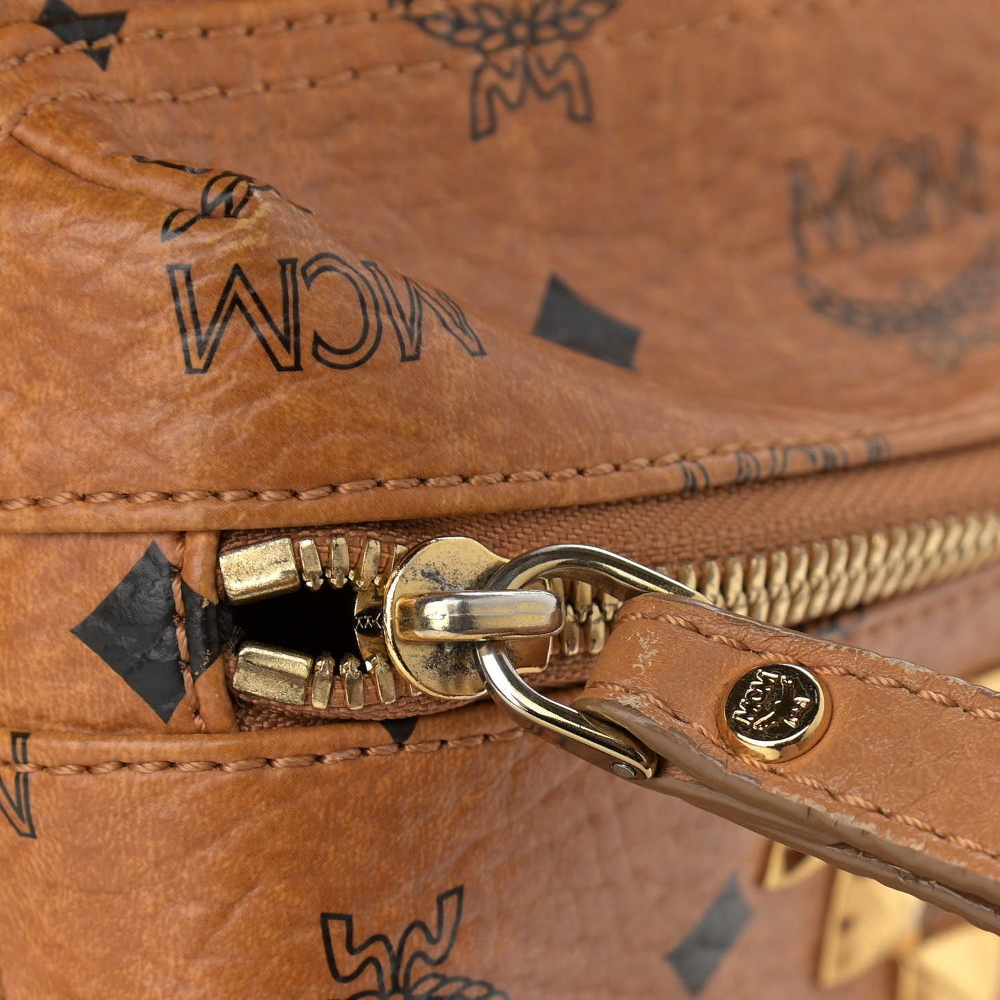 Visetos Studded Small Stark M Backpack Cognac