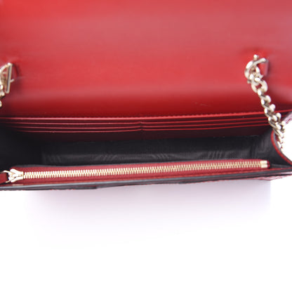 Gucci Guccissima Signature Bowy Chain Wallet Hibiscus Red 4 of 8