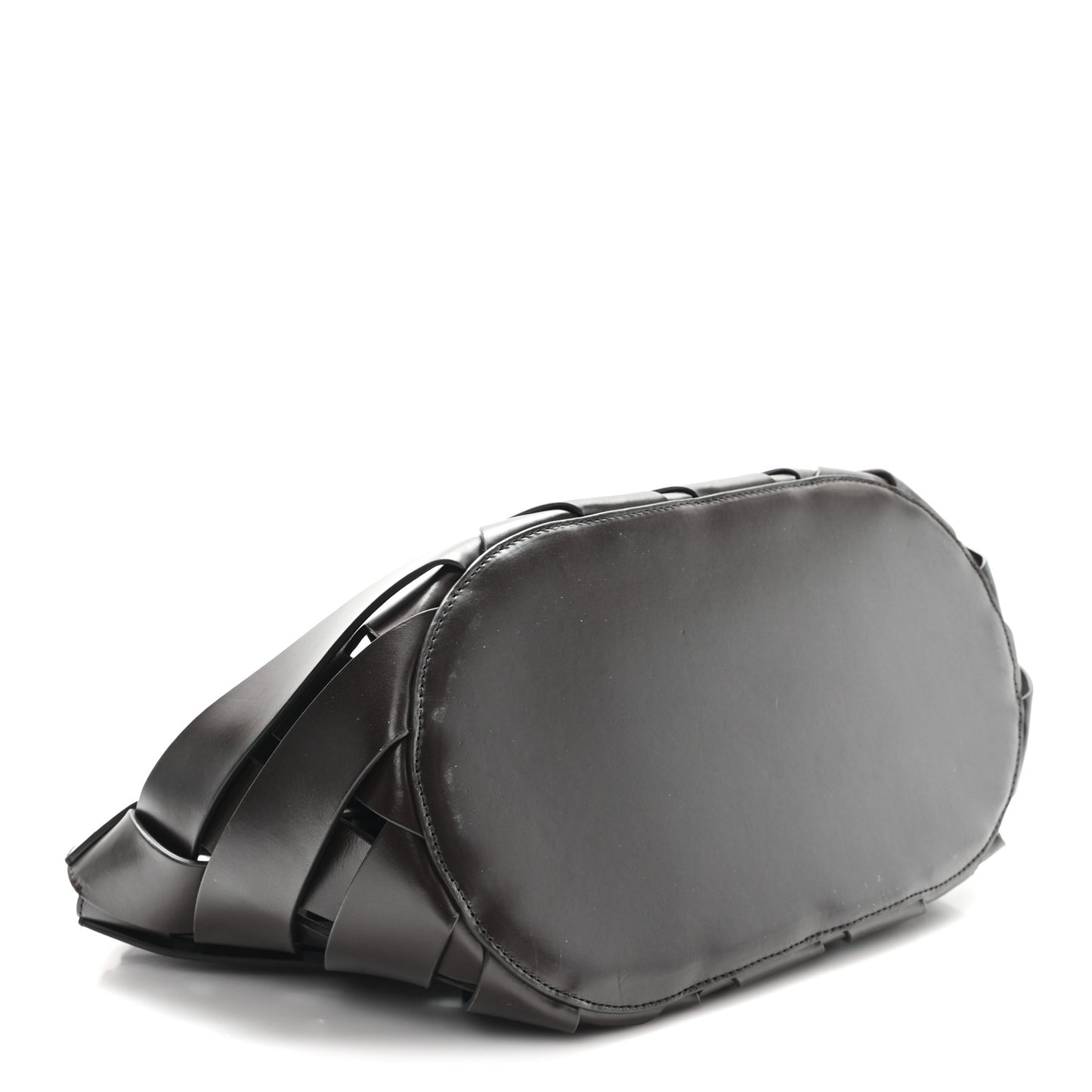 Calfskin The Point Weave Triangle Bag Fondant