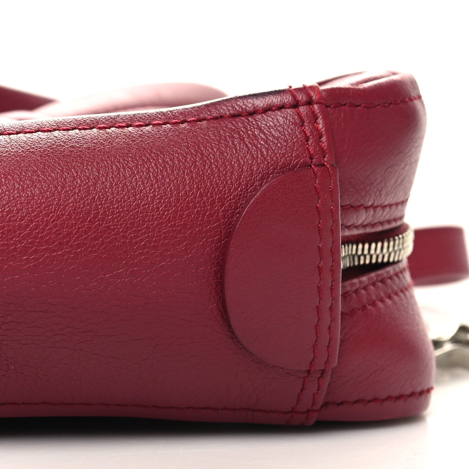 Balenciaga Calfskin XS Triangle Chain Duffle Rouge Grenat 10 of 14