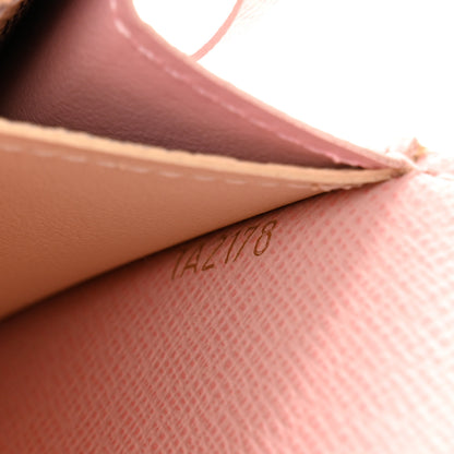 Louis Vuitton Damier Azur Emilie Wallet Rose Ballerine 7 of 11