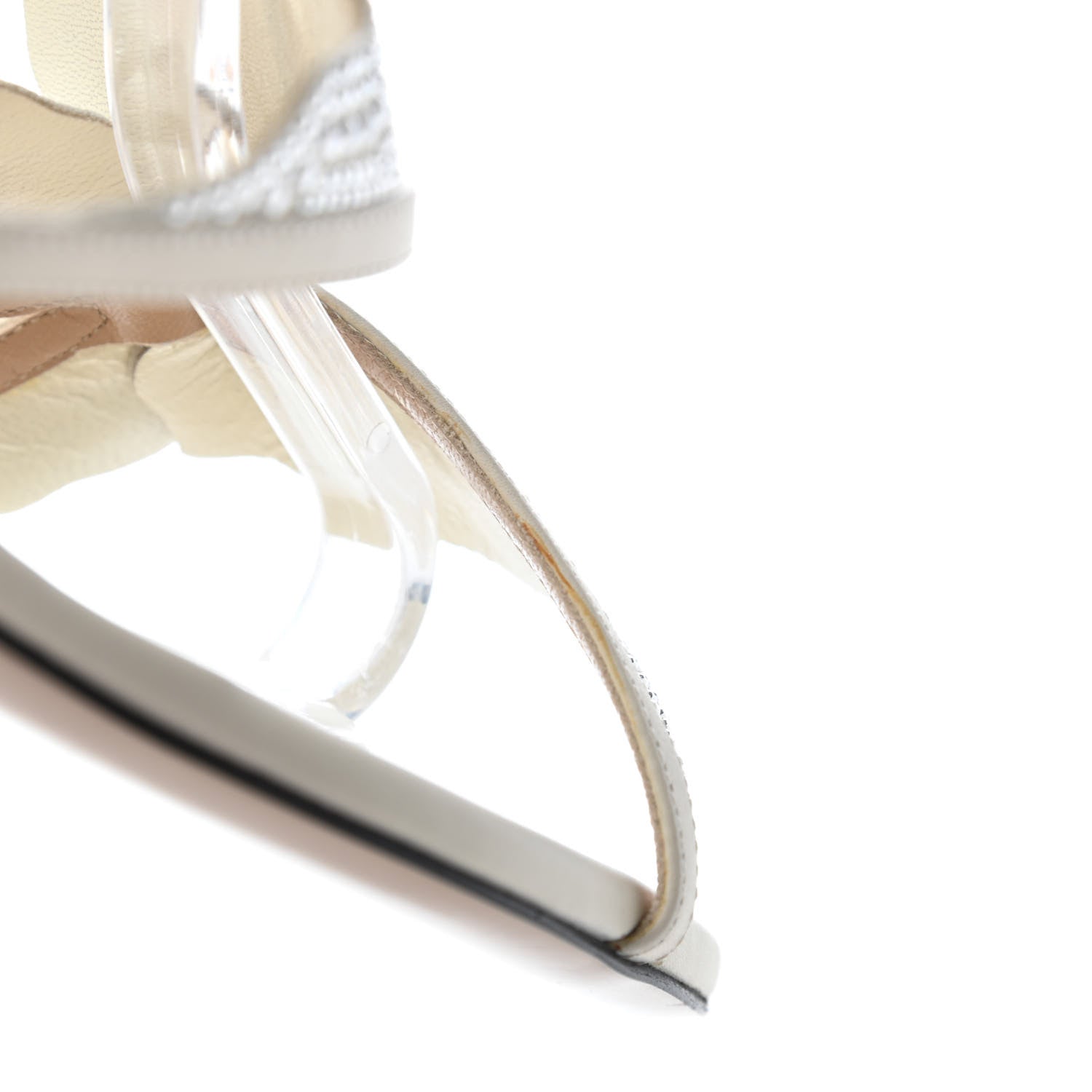Valentino Garavani Crystal Butterfly Flat Sandals 39 White 6 of 6