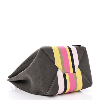 Celine Textile Striped Medium Belt Cabas Phantom Multicolor 4 of 9