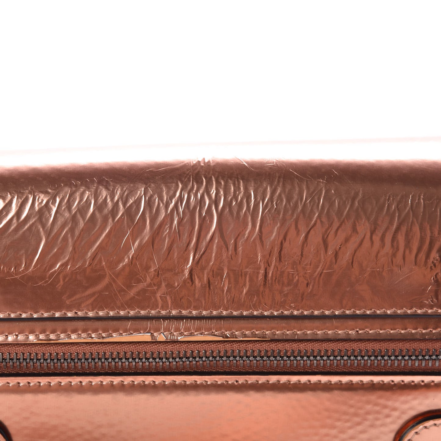 Mirrored Calfskin Mini PS11 Classic Shoulder Bag Copper