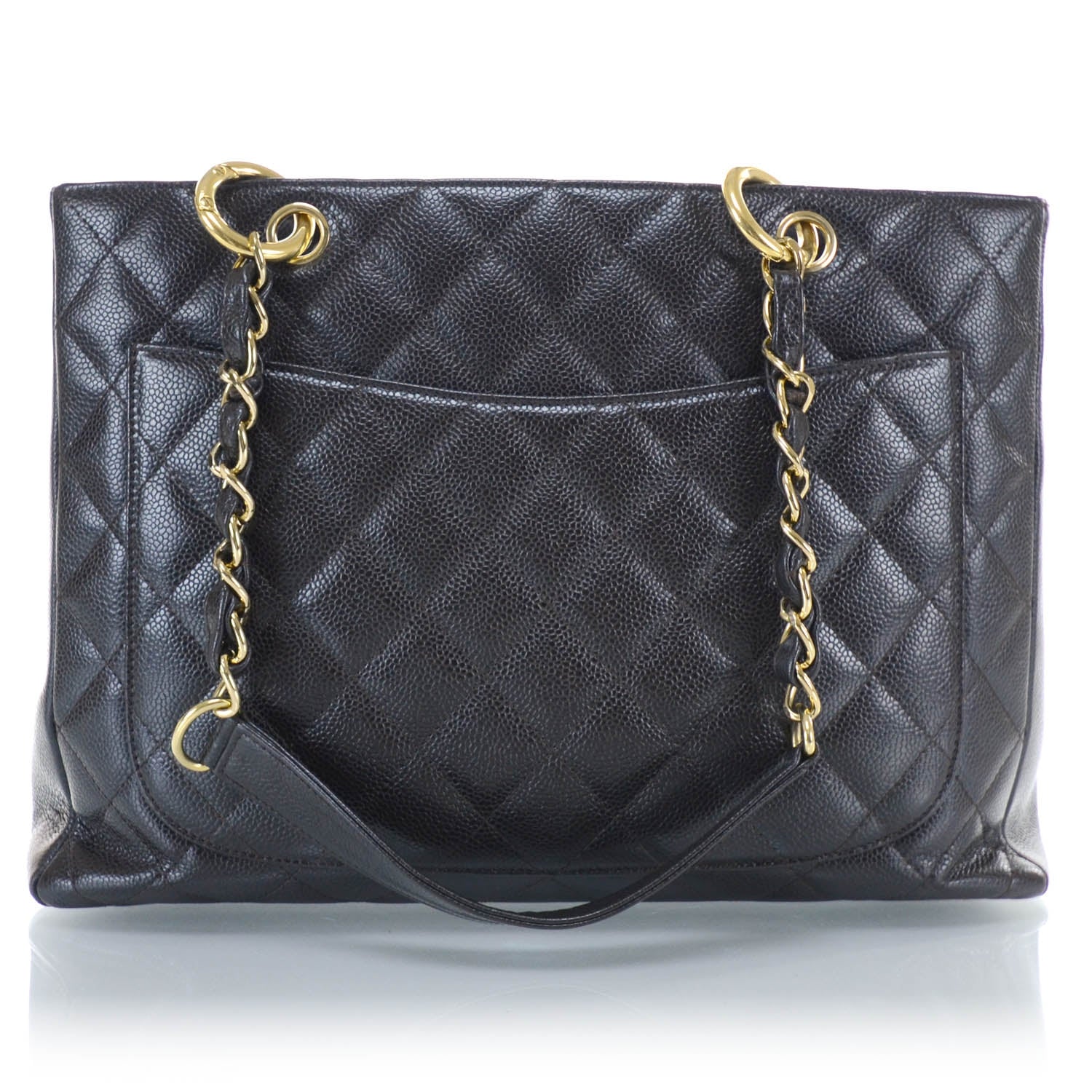 Chanel Caviar Grand Shopping Tote GST Dark Brown GHW 3 of 9