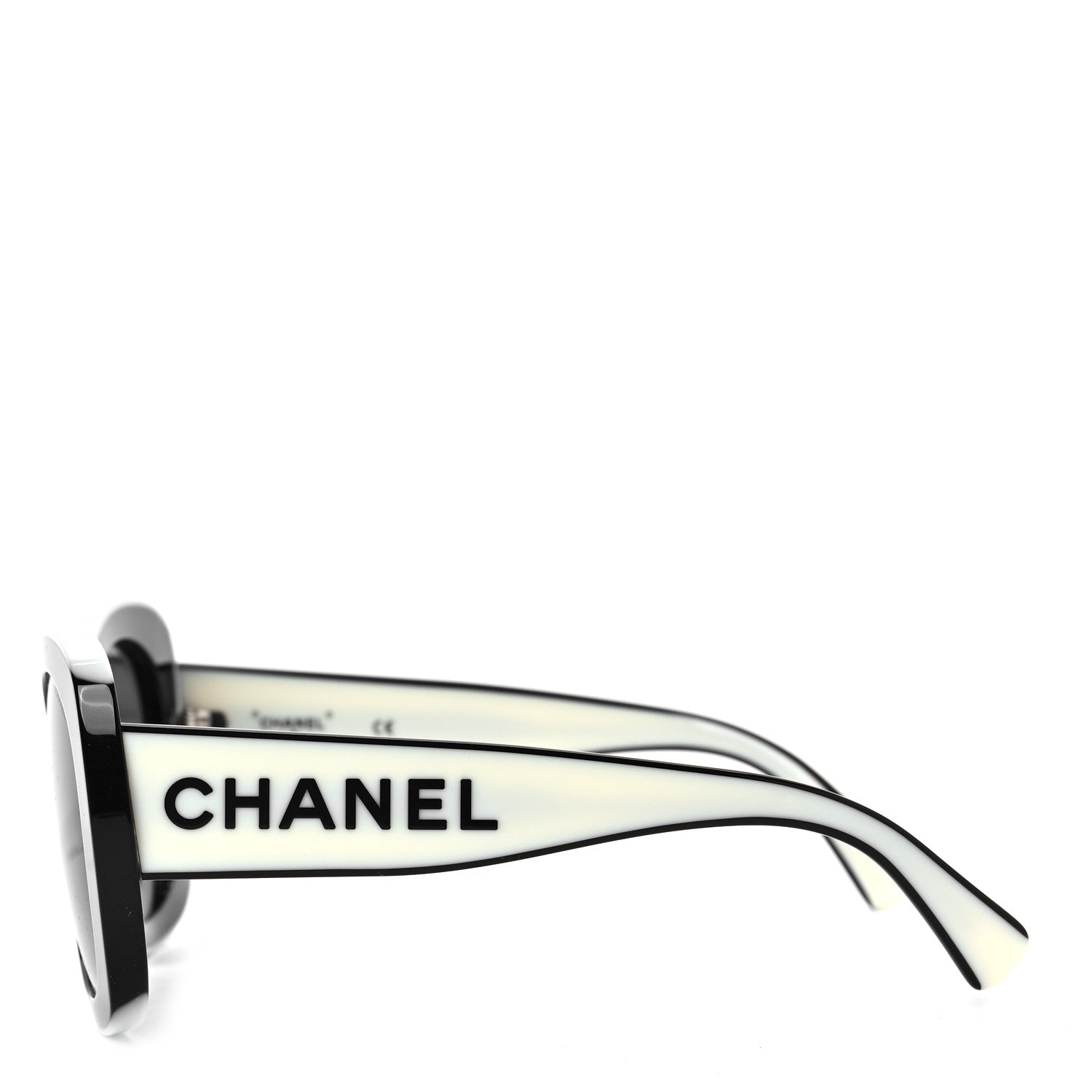 Chanel Acetate Sunglasses 71414 Black White 4 of 7