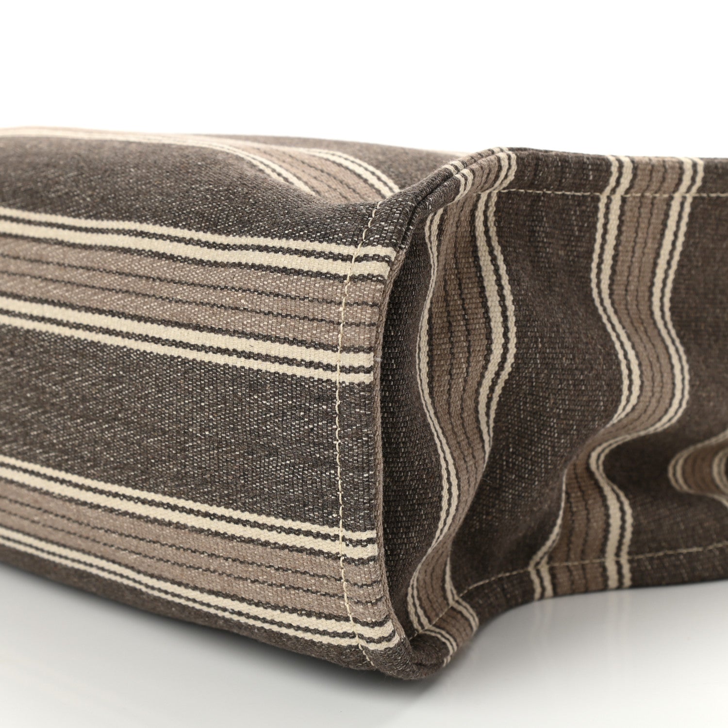 Celine Canvas Calfskin Jacquard Vertical Cabas Grey Brown 9 of 9