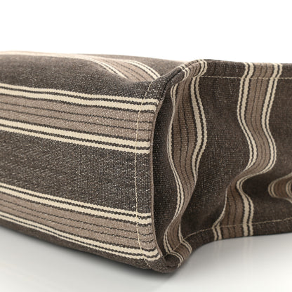Celine Canvas Calfskin Jacquard Vertical Cabas Grey Brown 9 of 9