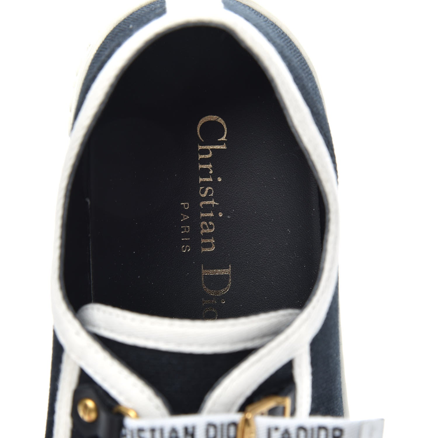 Christian Dior Canvas Walk'N'Dior Low Top Sneakers 38.5 Black 6 of 8
