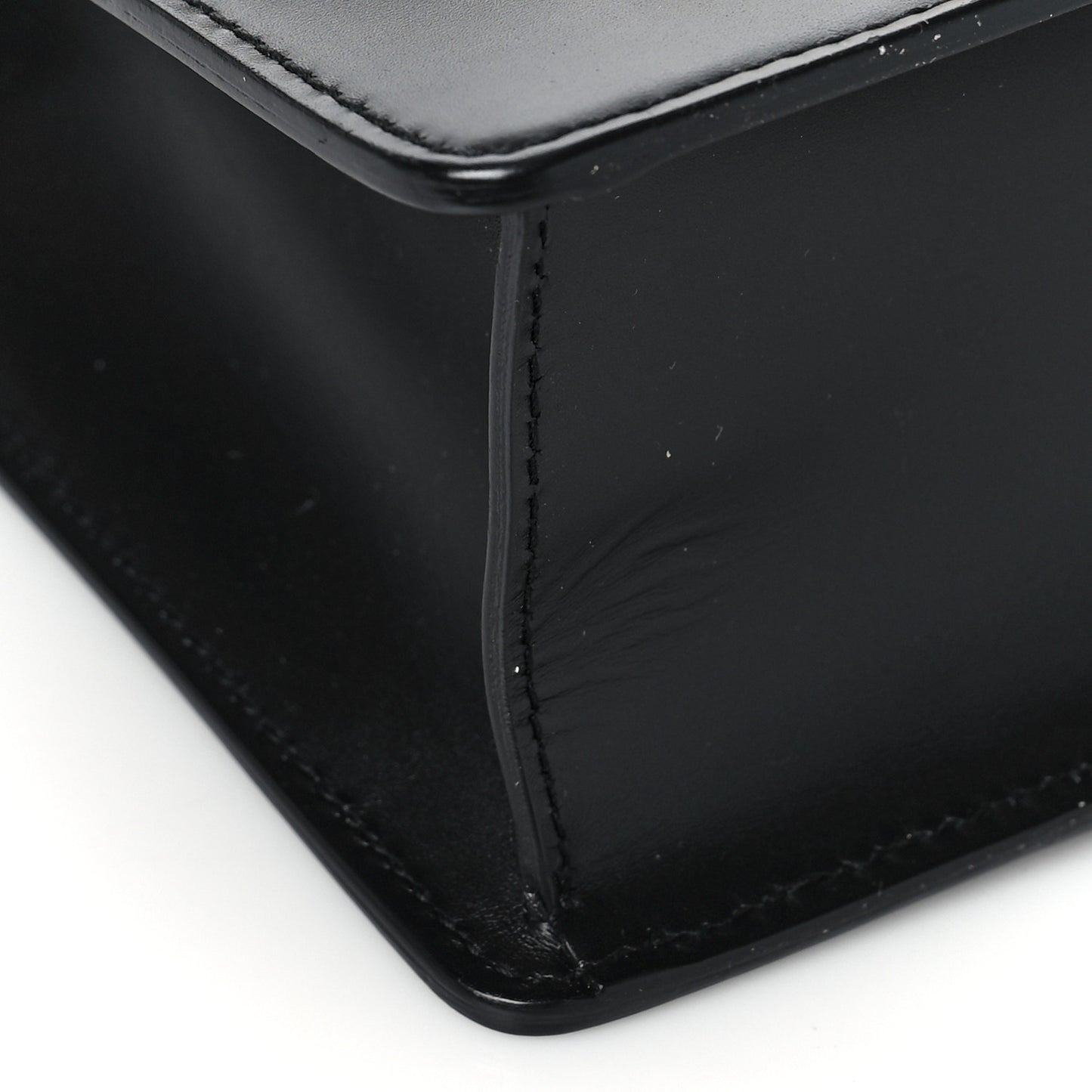 Calfskin Mini Sylvie Chain Shoulder Bag Black