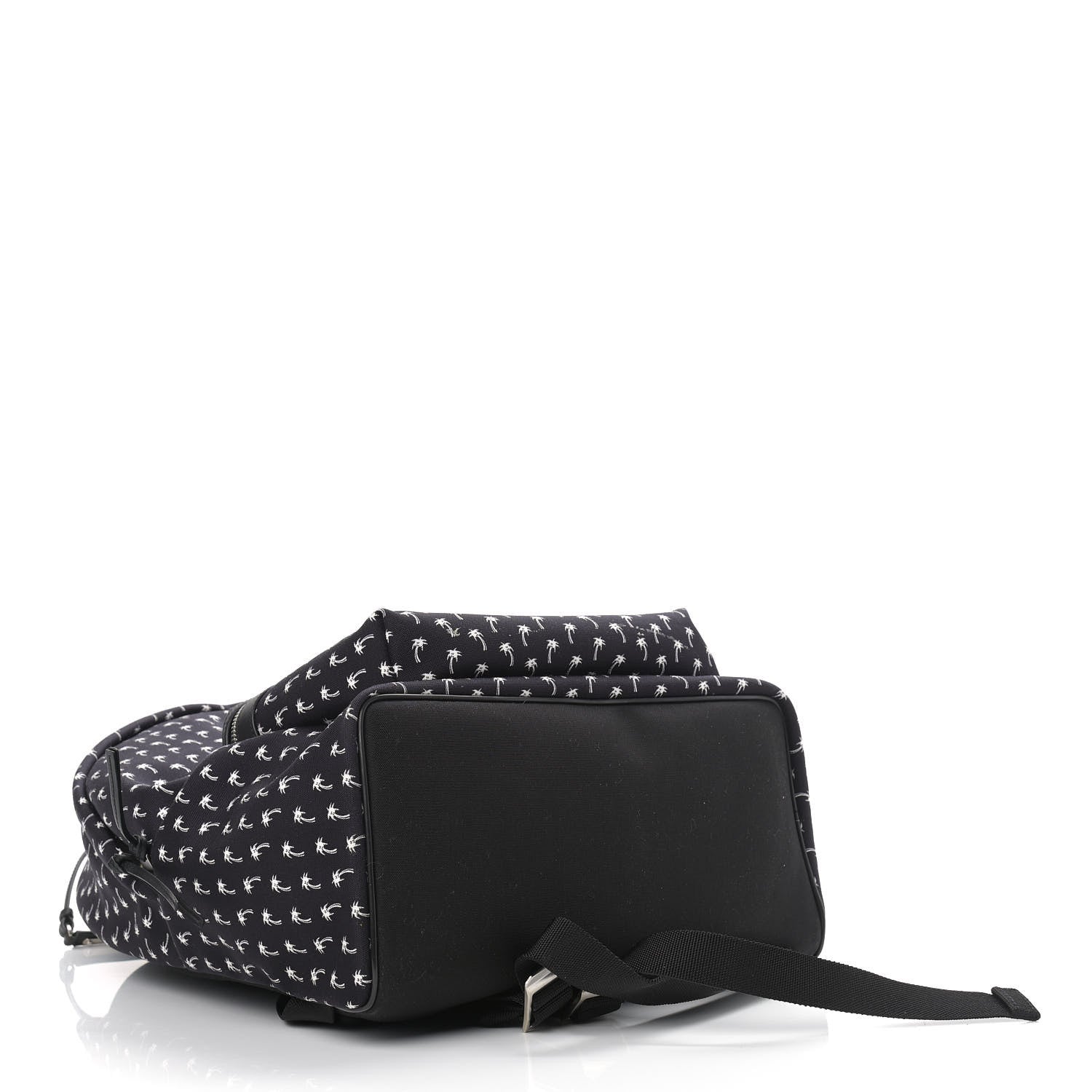 Saint Laurent Canvas Palm Tree Print City Backpack Black White 4 of 9
