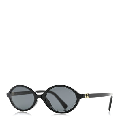 Miu Miu Acetate Oval Regard Sunglasses SMU04Z Slate Gray 1 of 8