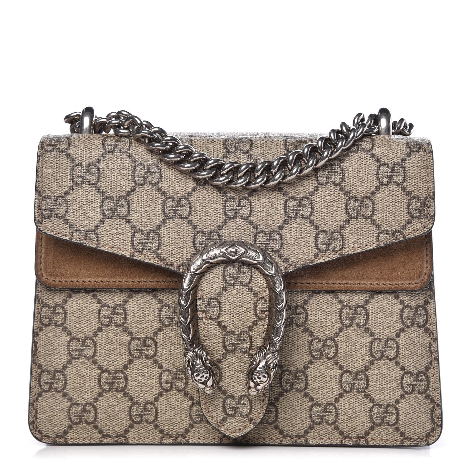 Gucci GG Supreme Monogram Mini Dionysus Shoulder Bag Taupe 1 of 8