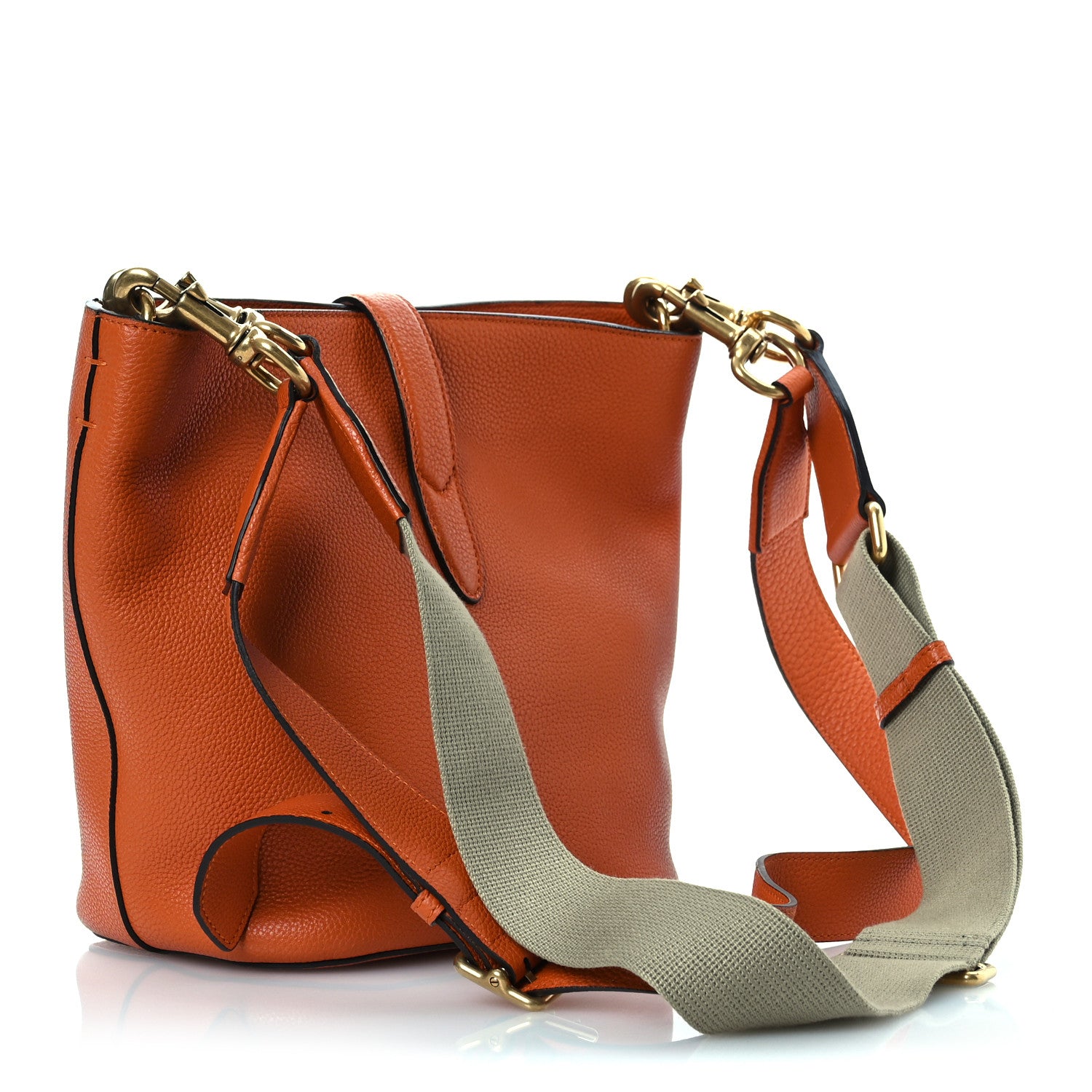 Gucci Soft Grained Calfskin Small Jackie Bucket Bag Orange 4 of 17