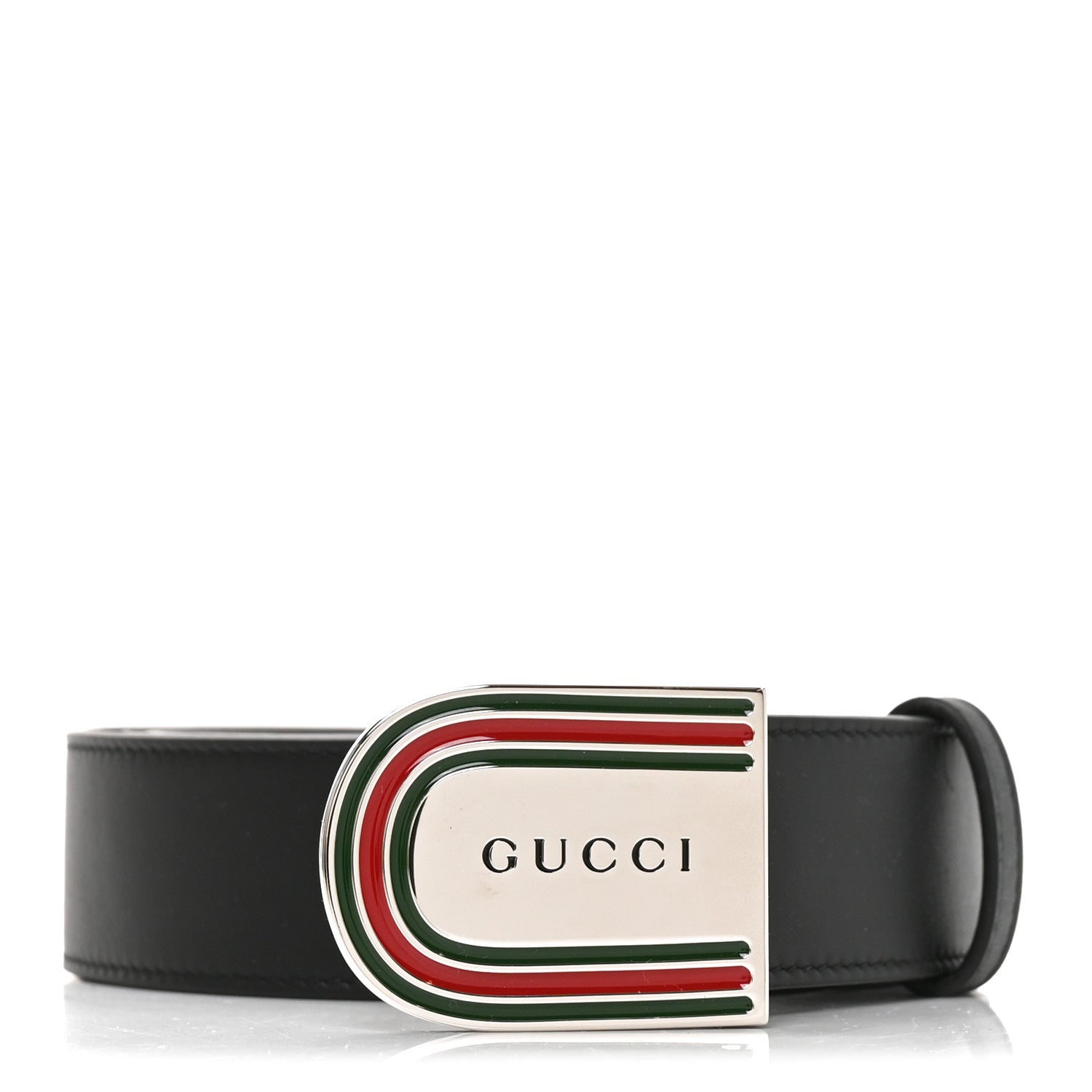 Gucci Moon Calfskin Round Plaque 35mm 100 40 Black 1 of 4