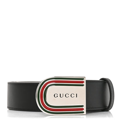 Gucci Moon Calfskin Round Plaque 35mm 100 40 Black 1 of 4