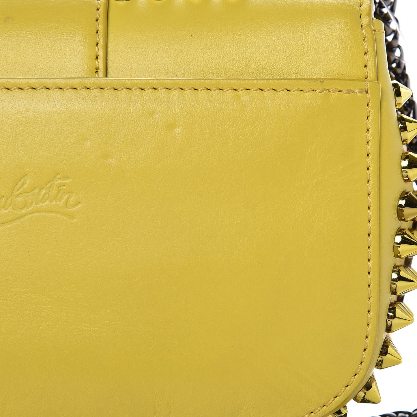 Calfskin Spikes Mini Sweety Charity Crossbody Bag Mimosa