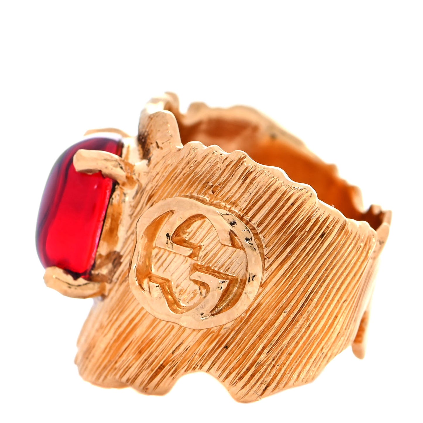 Metal Crystal GG Ring S Red