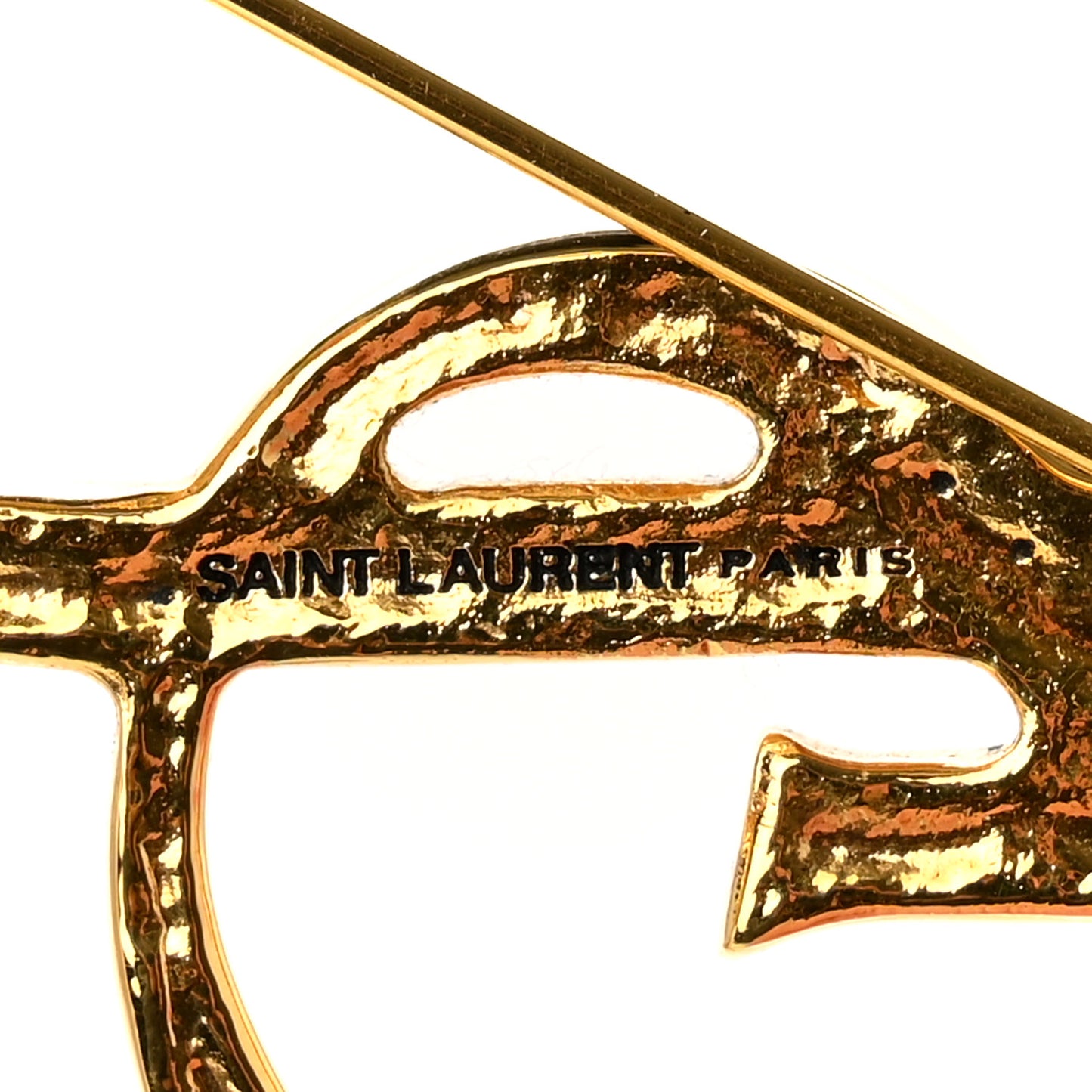 Monogram Crocodile Opyum Brooch Gold