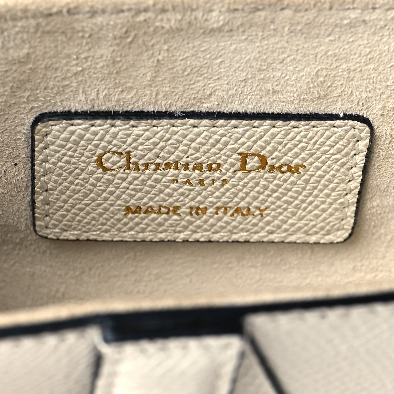 Christian Dior Grained Calfskin Mini Saddle Bag White 5 of 10