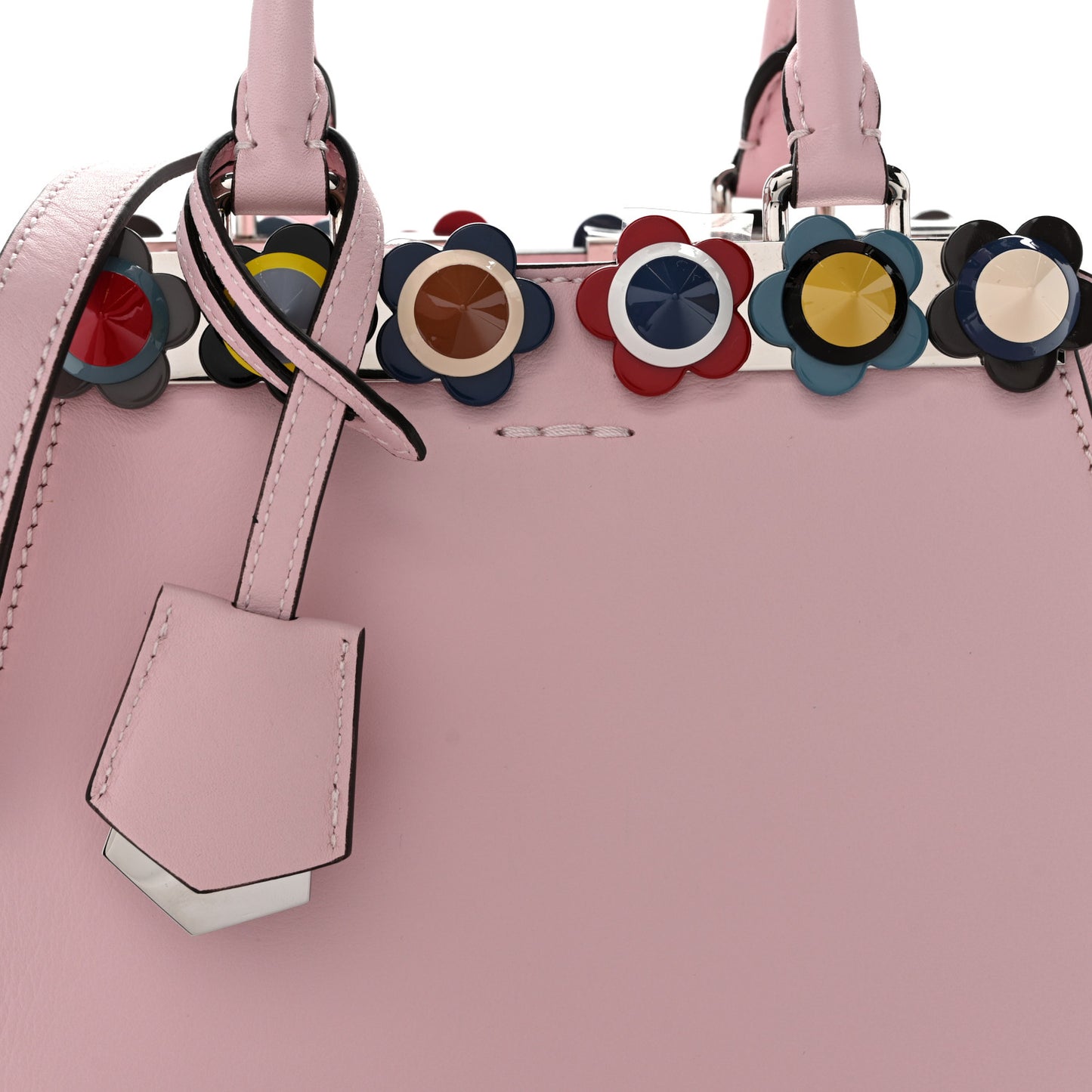 Vitello Dolce Plexiglass Flowerland Studded Mini 3Jours Tote Peonia Multicolor