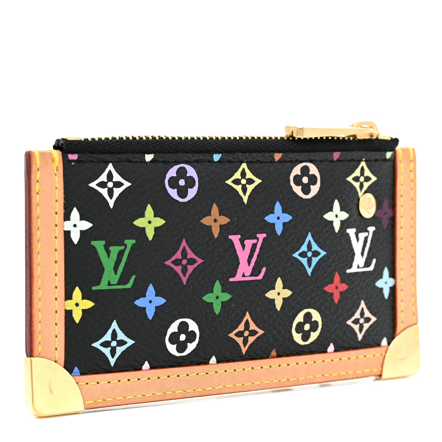 Monogram Multicolor Key Pouch Black