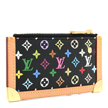 Louis Vuitton Monogram Multicolor Key Pouch Black 3 of 9