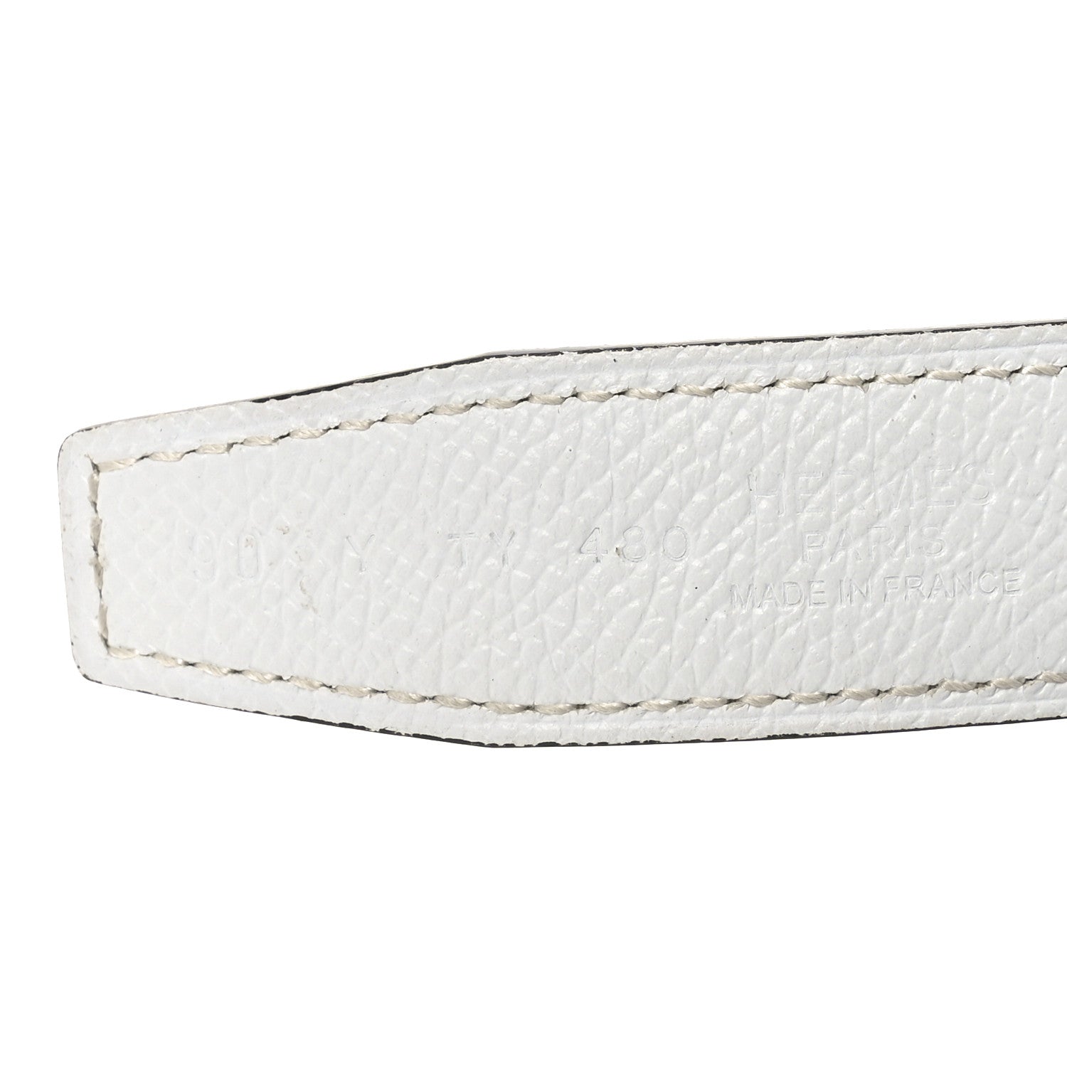 Hermes Swift Epsom 24mm Mini Martelee Constance Belt 90 Jaune Poussin White 5 of 5