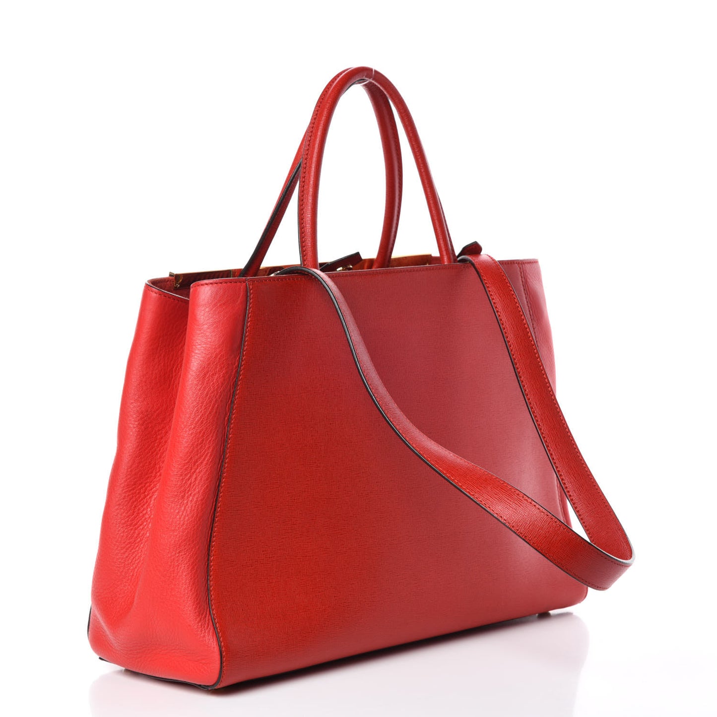Vitello Elite Flamingo Regular 2Jours Tote Rosso Fiamma