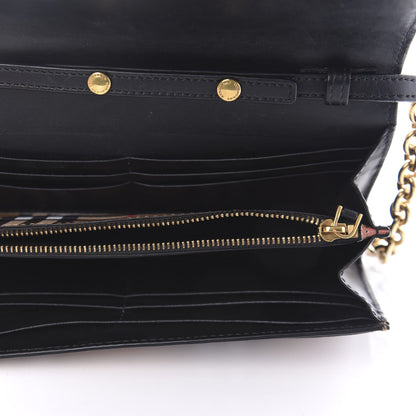 Burberry Vintage Check Henley Wallet On Chain Black 5 of 10