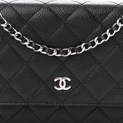 Chanel Caviar Quilted Wallet On Chain WOC Black 9 of 12