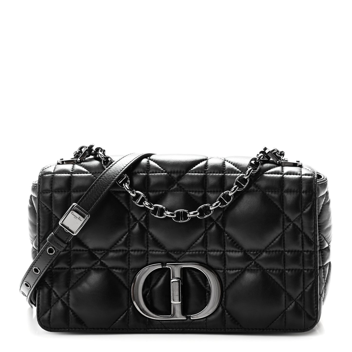 Calfskin Macrocannage Large Caro Bag Black