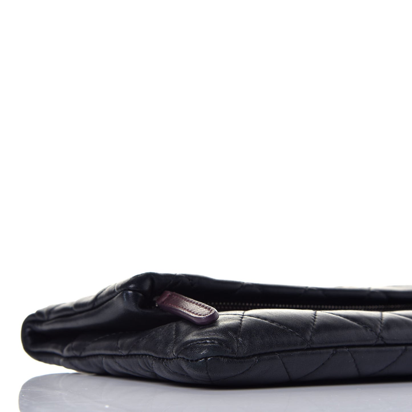 Lambskin Quilted CC Beauty Clutch Black