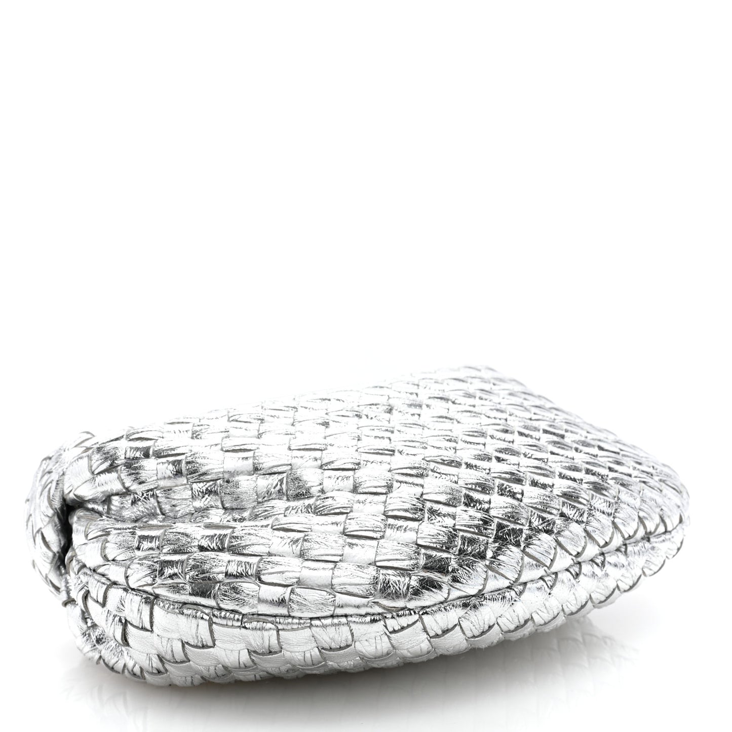Metallic Nappa Intrecciato Mini Jodie Silver