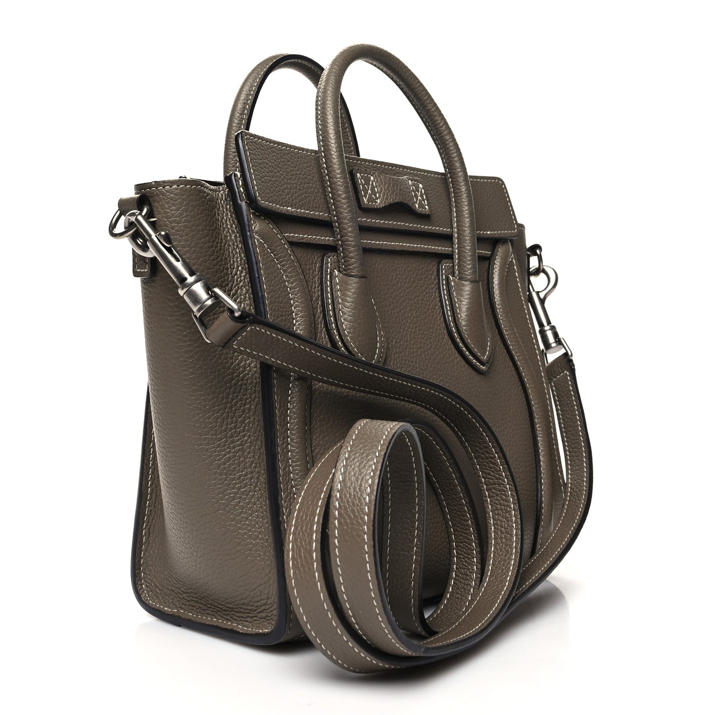 Drummed Calfskin Nano Luggage Souris