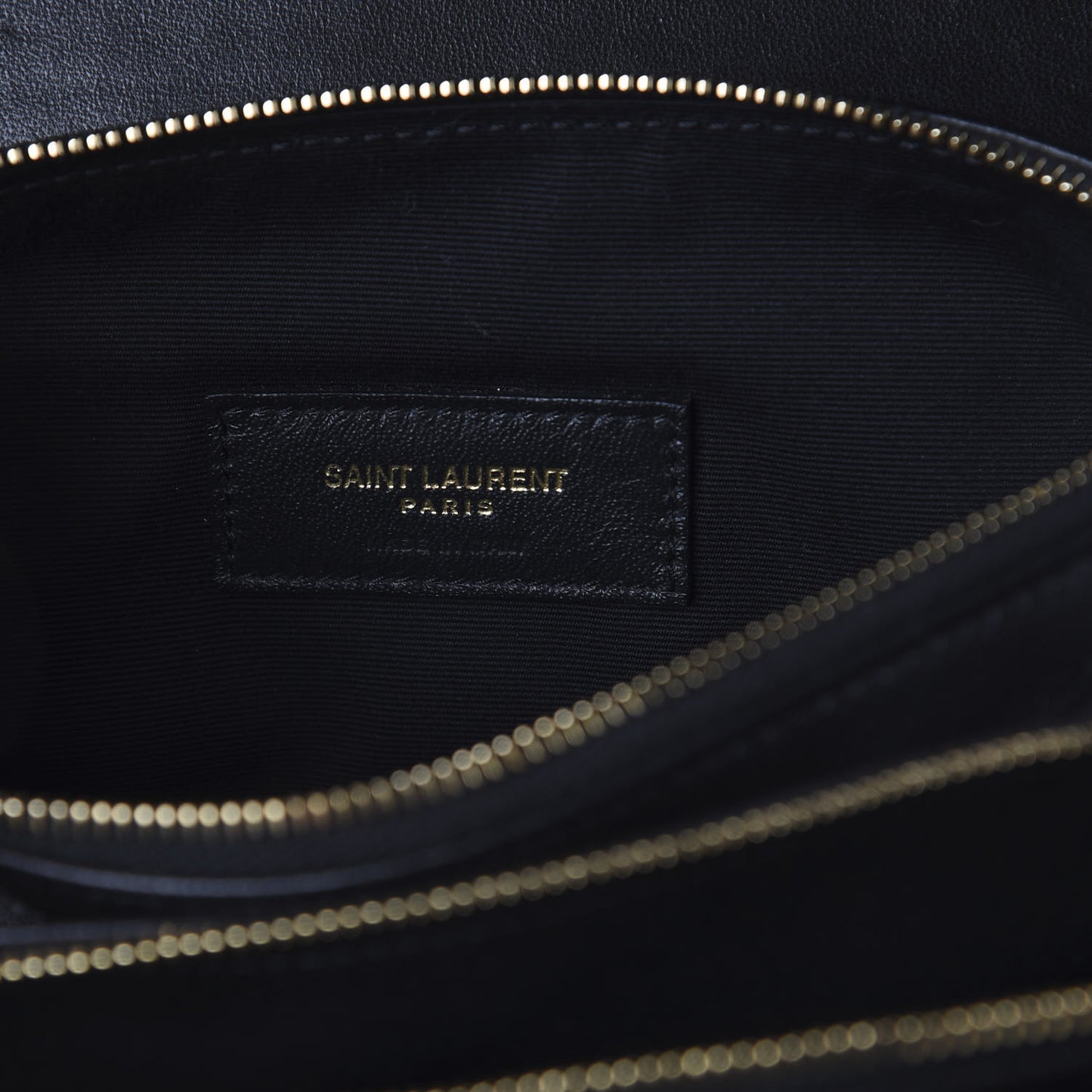 Lambskin Diamond Quilted Monogram Angie Chain Bag Black