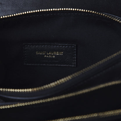 Saint Laurent Lambskin Diamond Quilted Monogram Angie Chain Bag Black 7 of 7