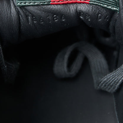 Gucci Sparrow Calfskin Mens Re-Web Sneakers 8.5 Black 9 of 10